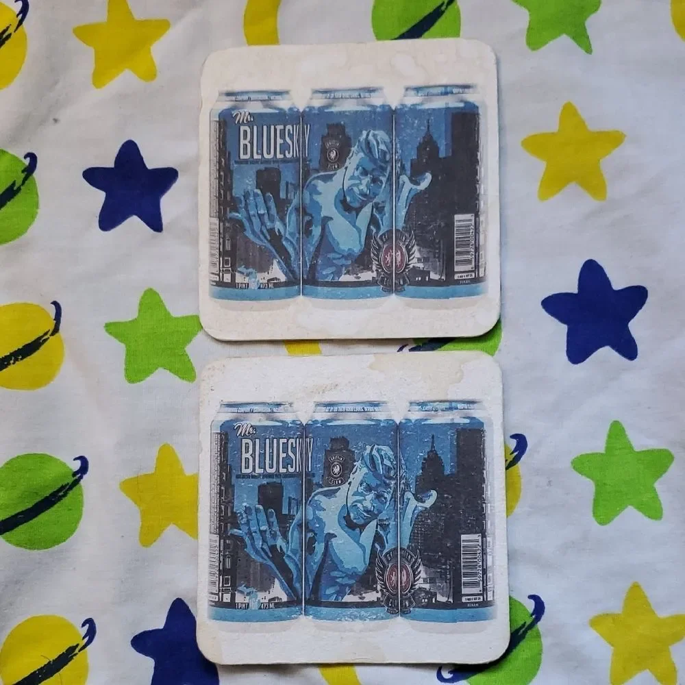 2 Raggedy IPA Mr Bluesky Coasters Set